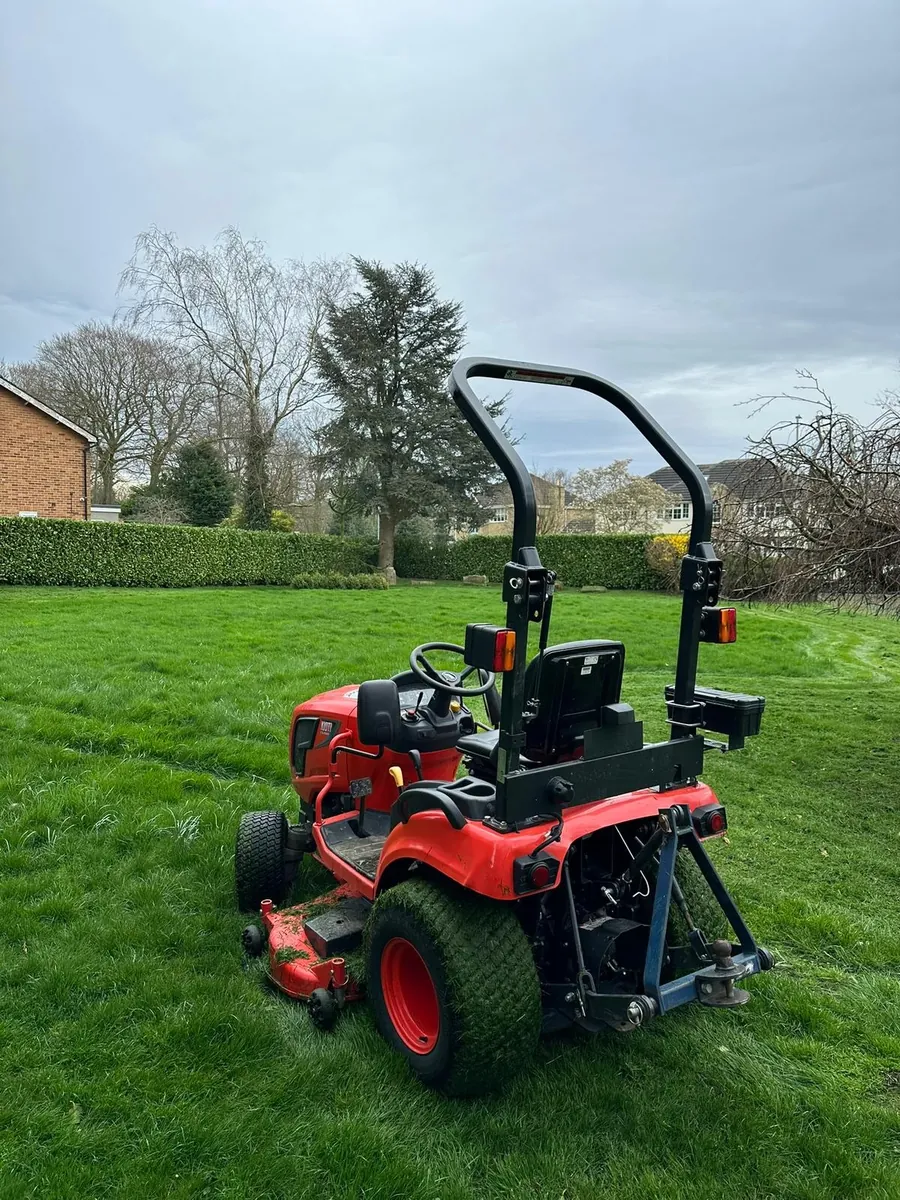 Professional stand-on mower used by JRW for larger commercial grounds