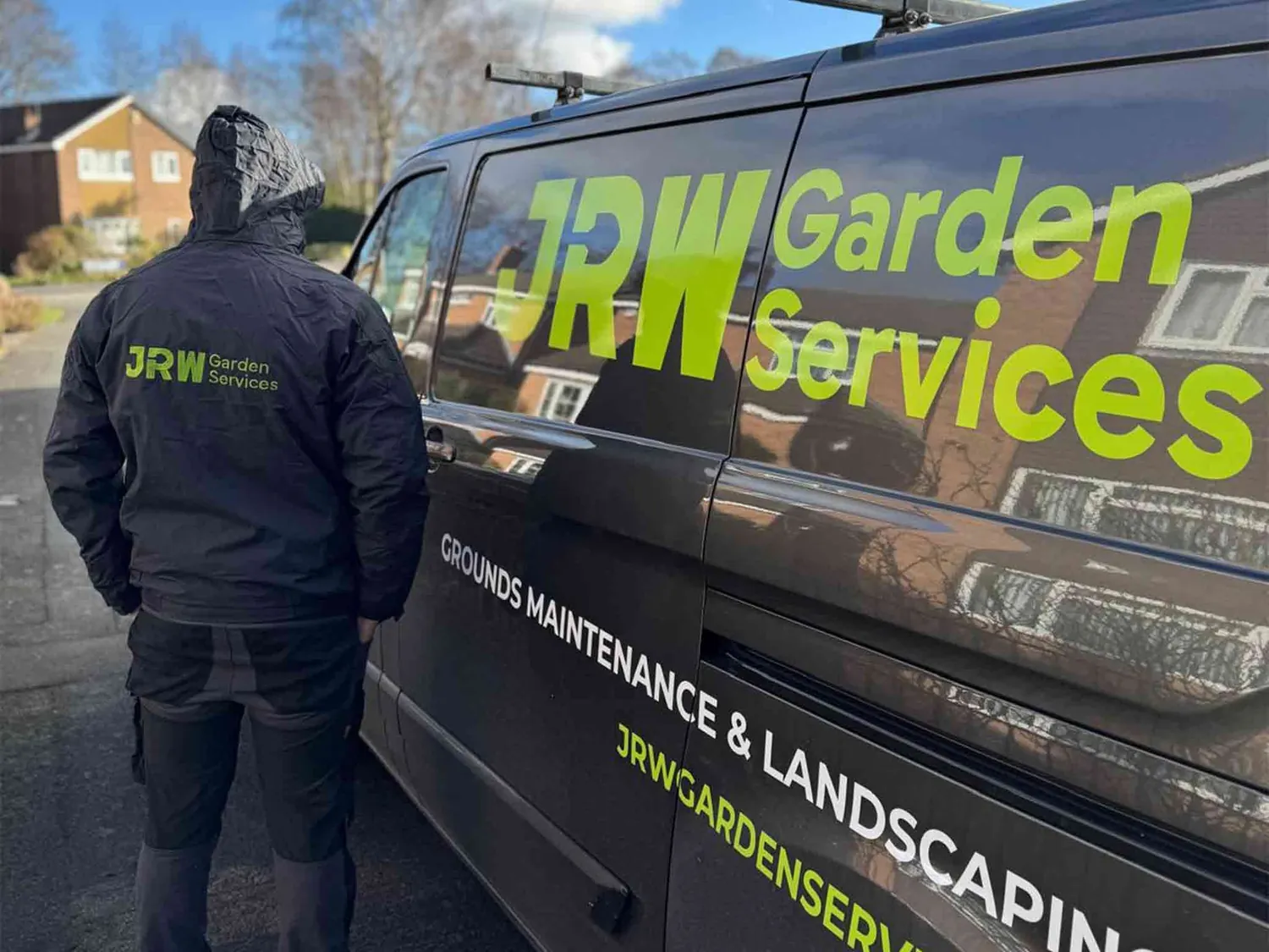 JRW Garden Services team and van on site